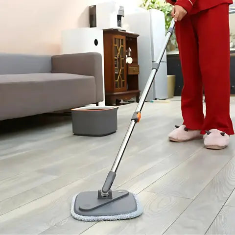 Balai Serpillère Rotatif 360° Seau Séparateur | Grey-SmartClean™