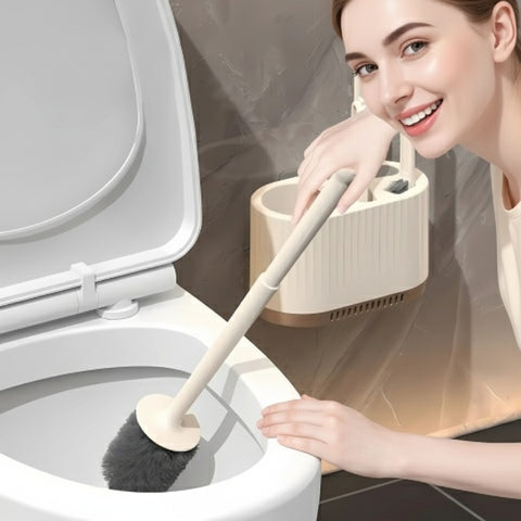 Brosse wc blanc tête frotter