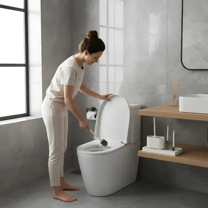 Brosse wc blanc tête femme