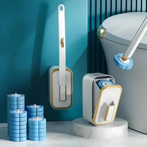 Brosse wc JetPro blanc 2pcs mural et sol