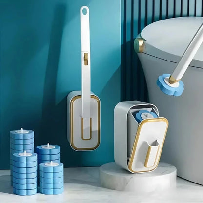 Brosse wc JetPro blanc 2pcs mural et sol