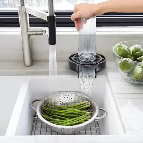 Tuzsocr Rince Verre Automatique pour Évier de Cuisine,Nettoyeur de Tuzsocr Rince Verre Automatique pour Évier de Cuisine,Nettoyeur de